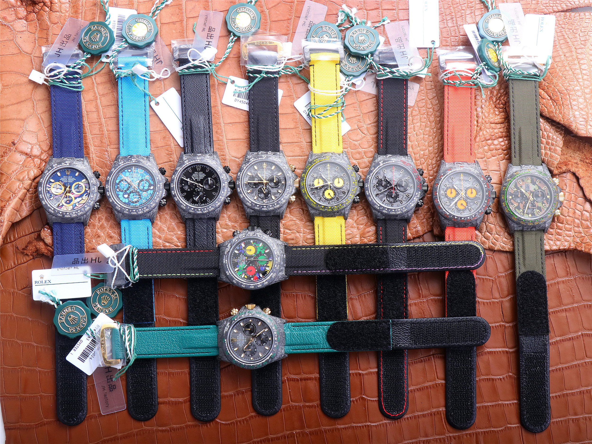 彩色迪通拿手錶價格 JH廠勞力士迪通拿碳纖維定制版 高仿錶￥5580