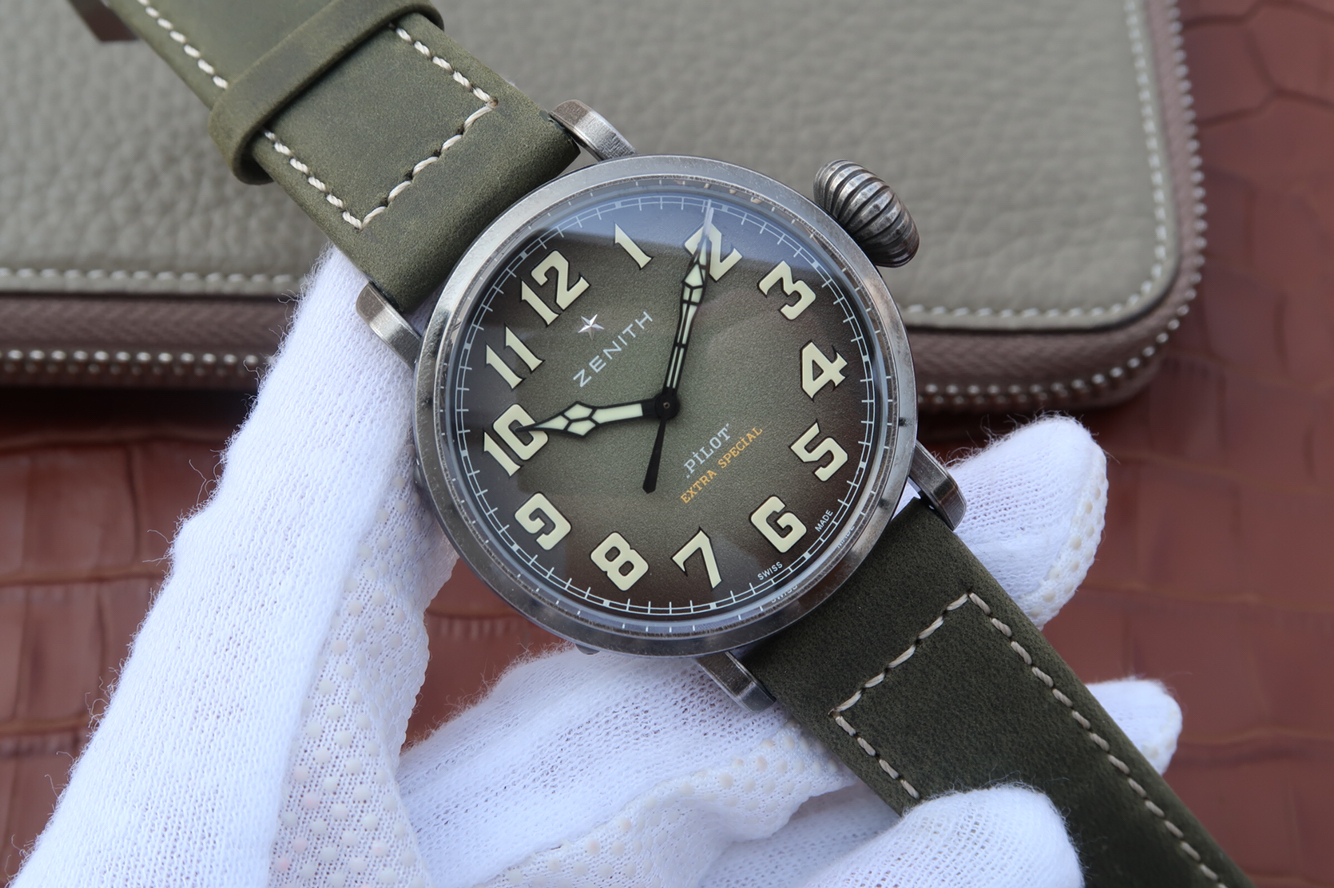 XF真力時飛行員繫列11.1940.679 / 93.C800復古大飛男士手錶進口9015全自動機械機芯￥3480