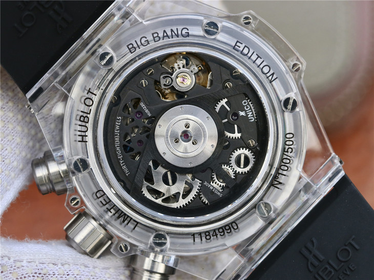 HB宇舶BIG BANG繫列411.JX.4802.RT 橡膠錶帶 自動機械男士腕錶￥5980
