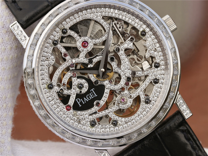BBR伯爵超薄珠寶鏤空腕錶.搭配1200S全鏤空手動上鏈機芯 皮錶帶 男士腕錶￥5880