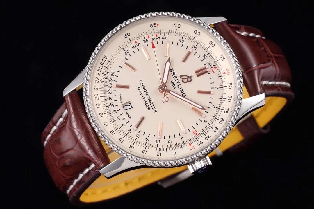 TF廠百年靈航空計時繫列41mm男士皮帶機械腕錶