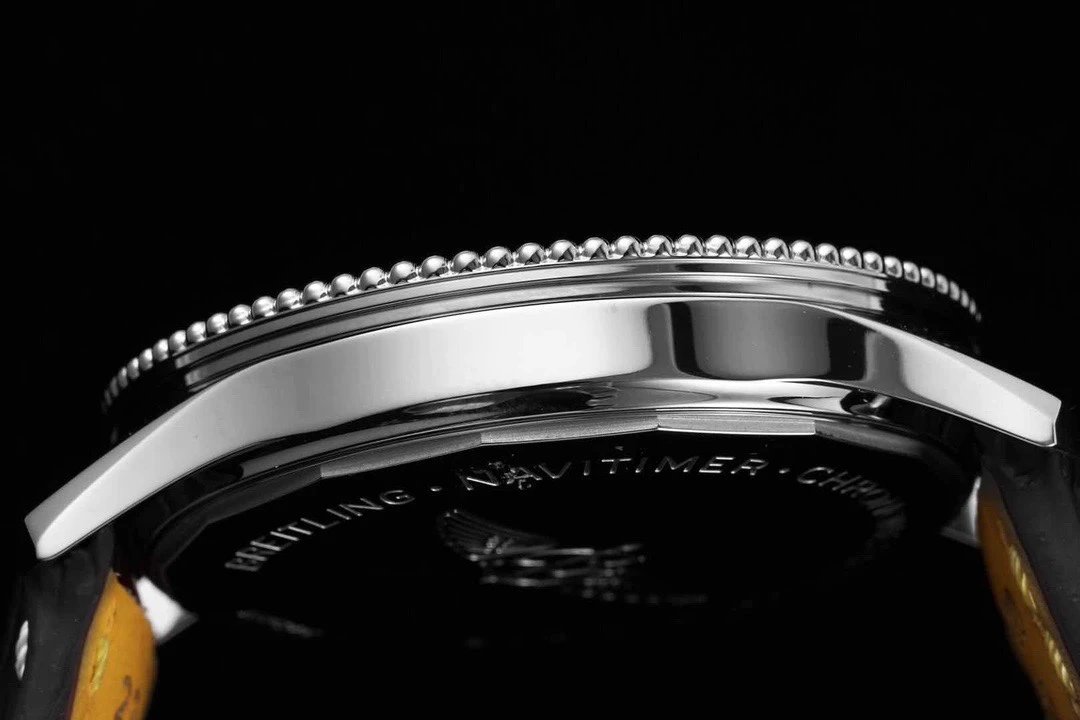 TF廠百年靈航空計時繫列41mm男士皮帶機械腕錶 黑面