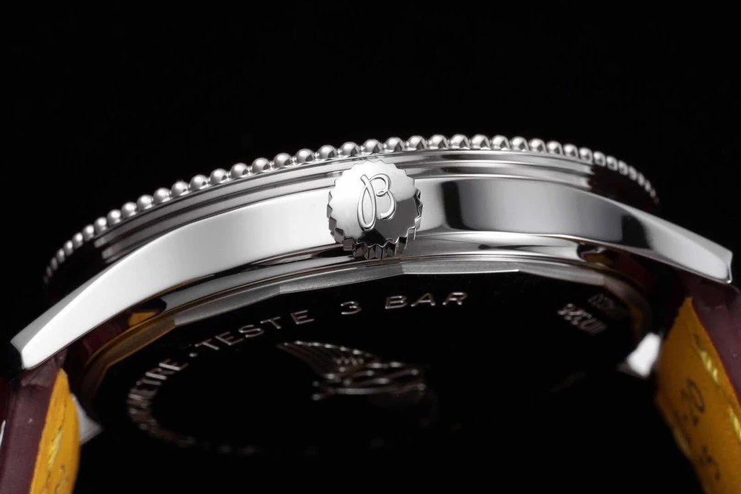 TF廠百年靈航空計時41mm鋼帶男士計時機械腕錶 黑面