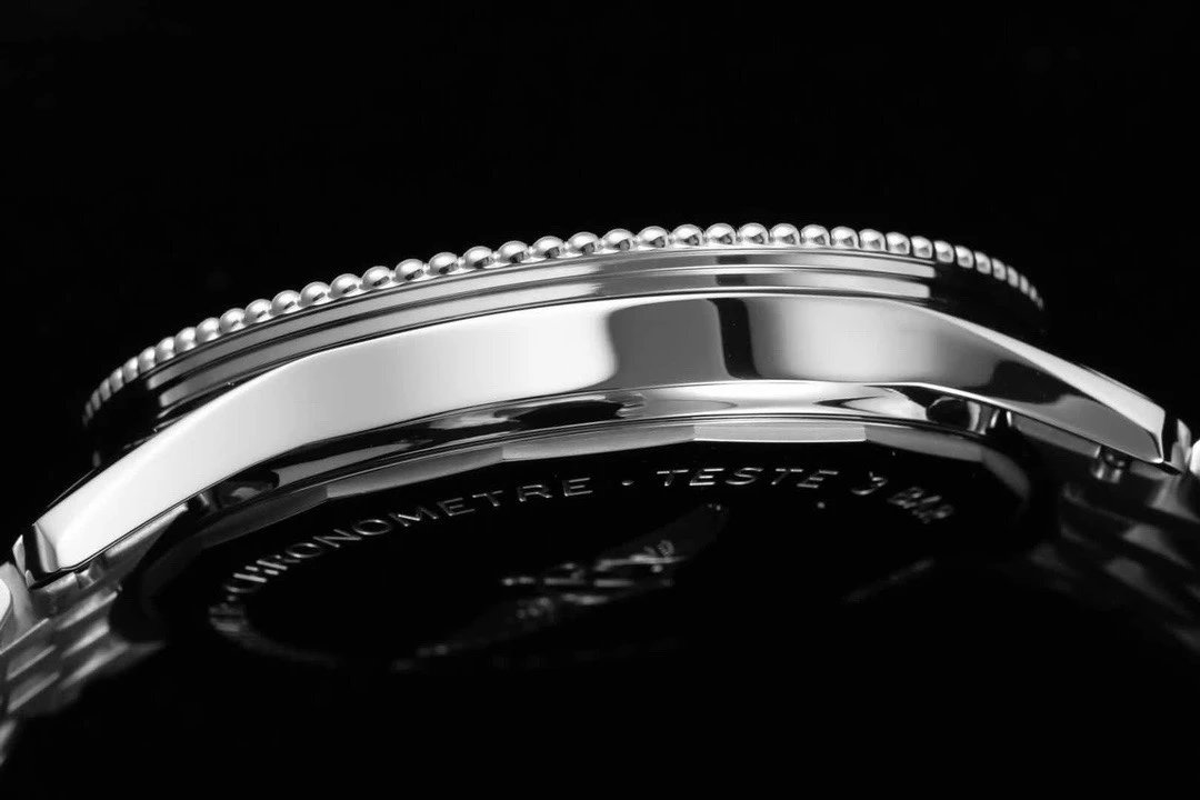 TF廠百年靈航空計時41mm鋼帶男士計時機械腕錶 黑面