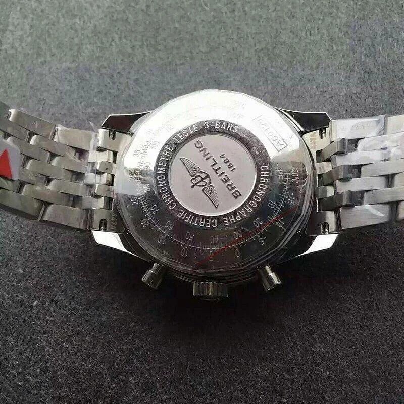 JF廠百年靈航空計時繫列皮帶男士計時自動機械腕錶43mm