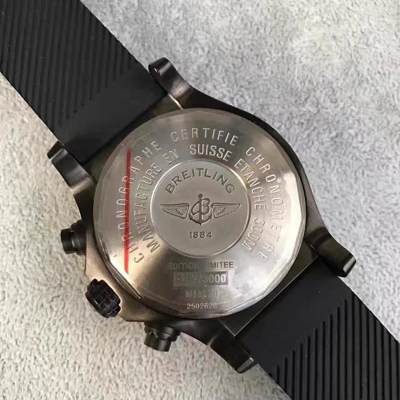 N廠百年靈黑鋼復仇者款式男士計時機械腕錶